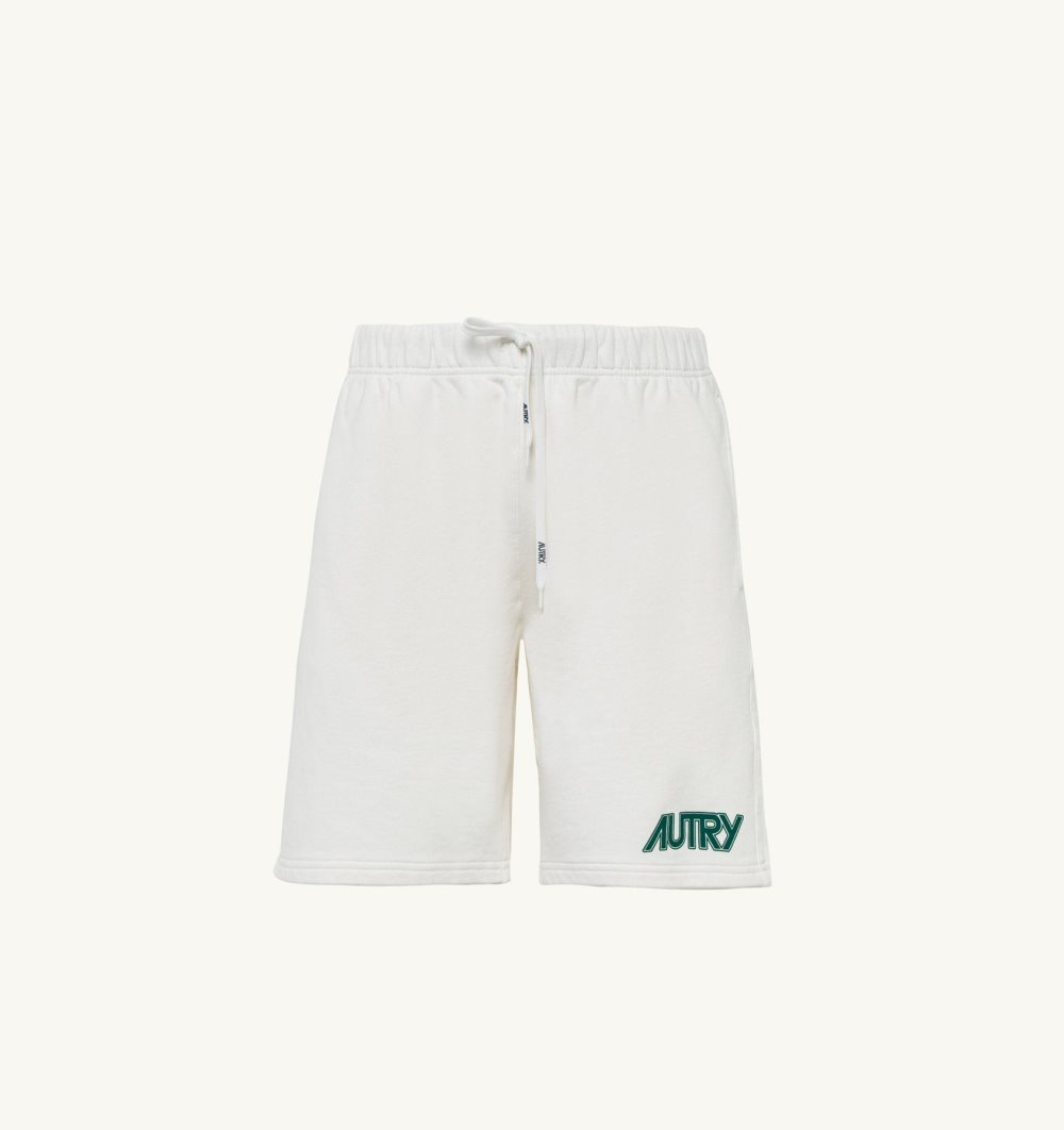 Autry Shorts Cotton Pile Pantaloni Uomo Bianche | 45810-RWEZ