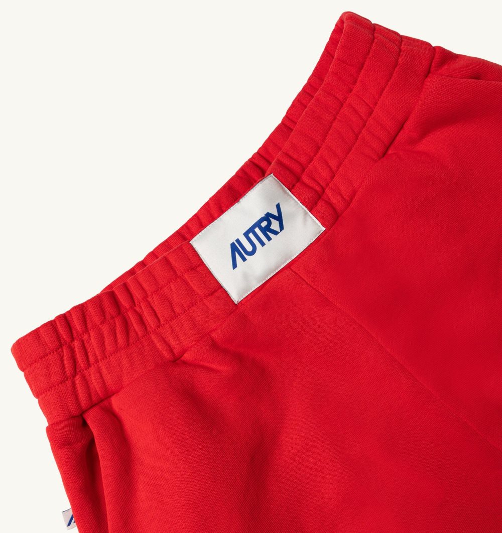 Autry Shorts Jersey Di Rosso Cotton Pantaloni Donna Rosse | 46830-PRJF