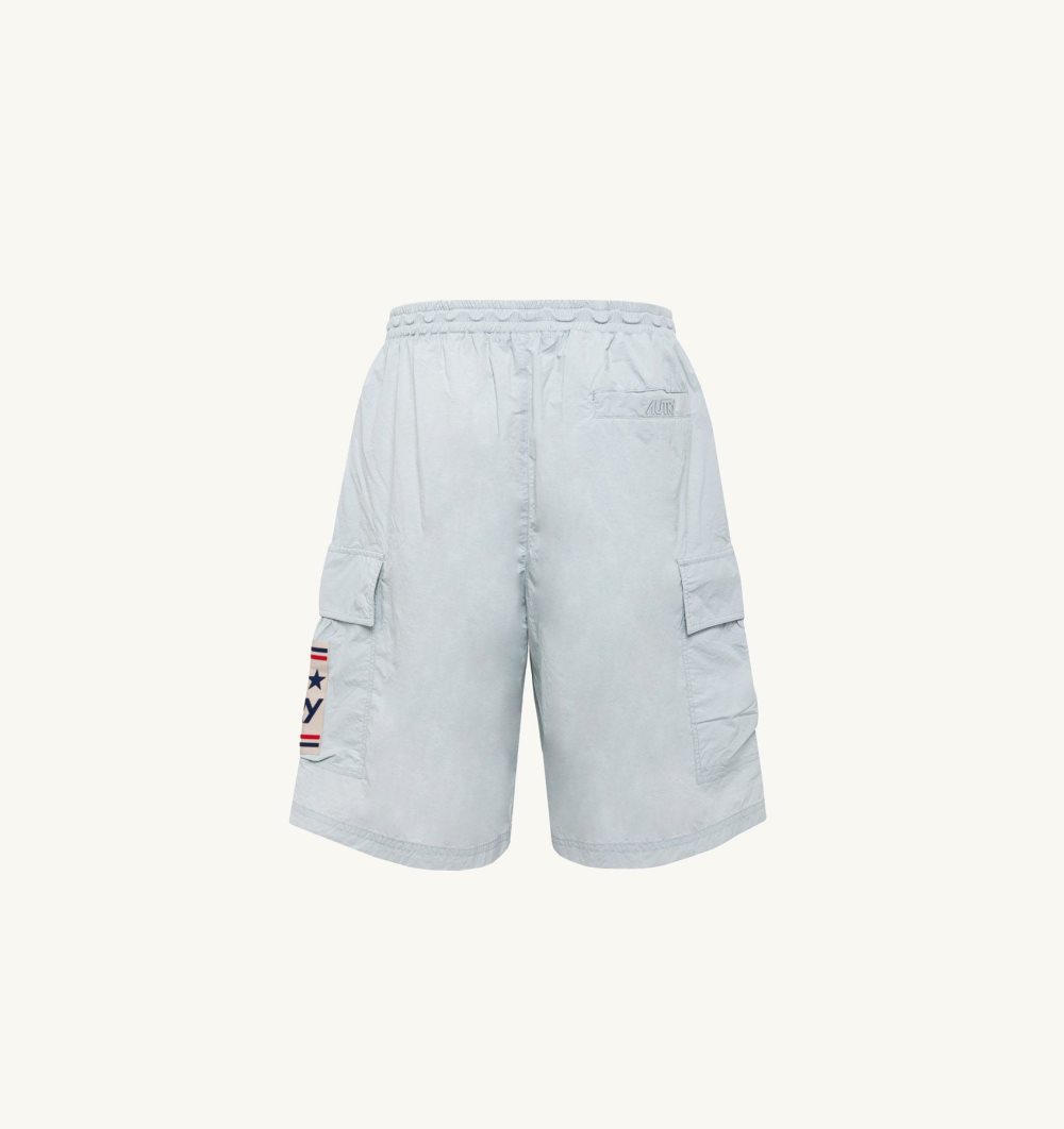 Autry Shorts Nylon Pantaloni Uomo Blu Chiaro Blu | 32958-XWVF