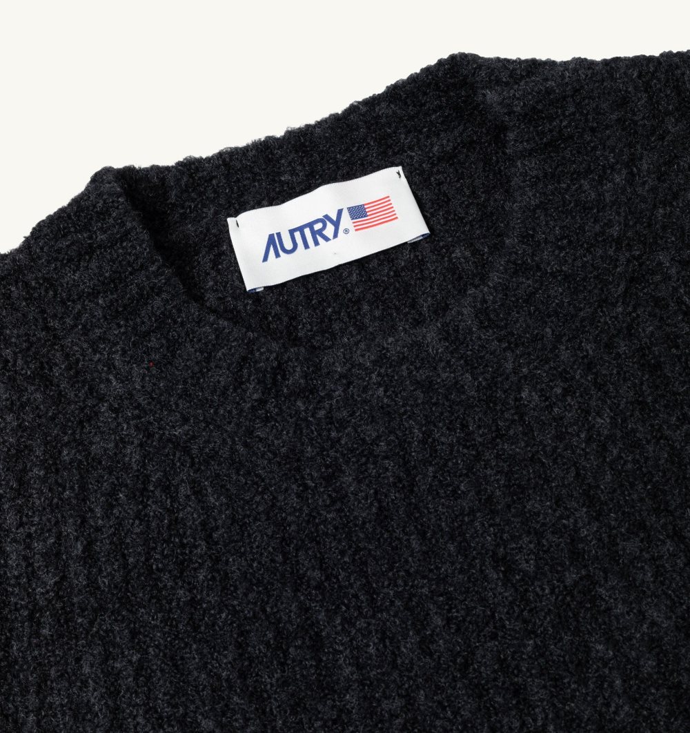 Autry Sweater Fisherman Knit Top Uomo Grigie | 12786-IAJL