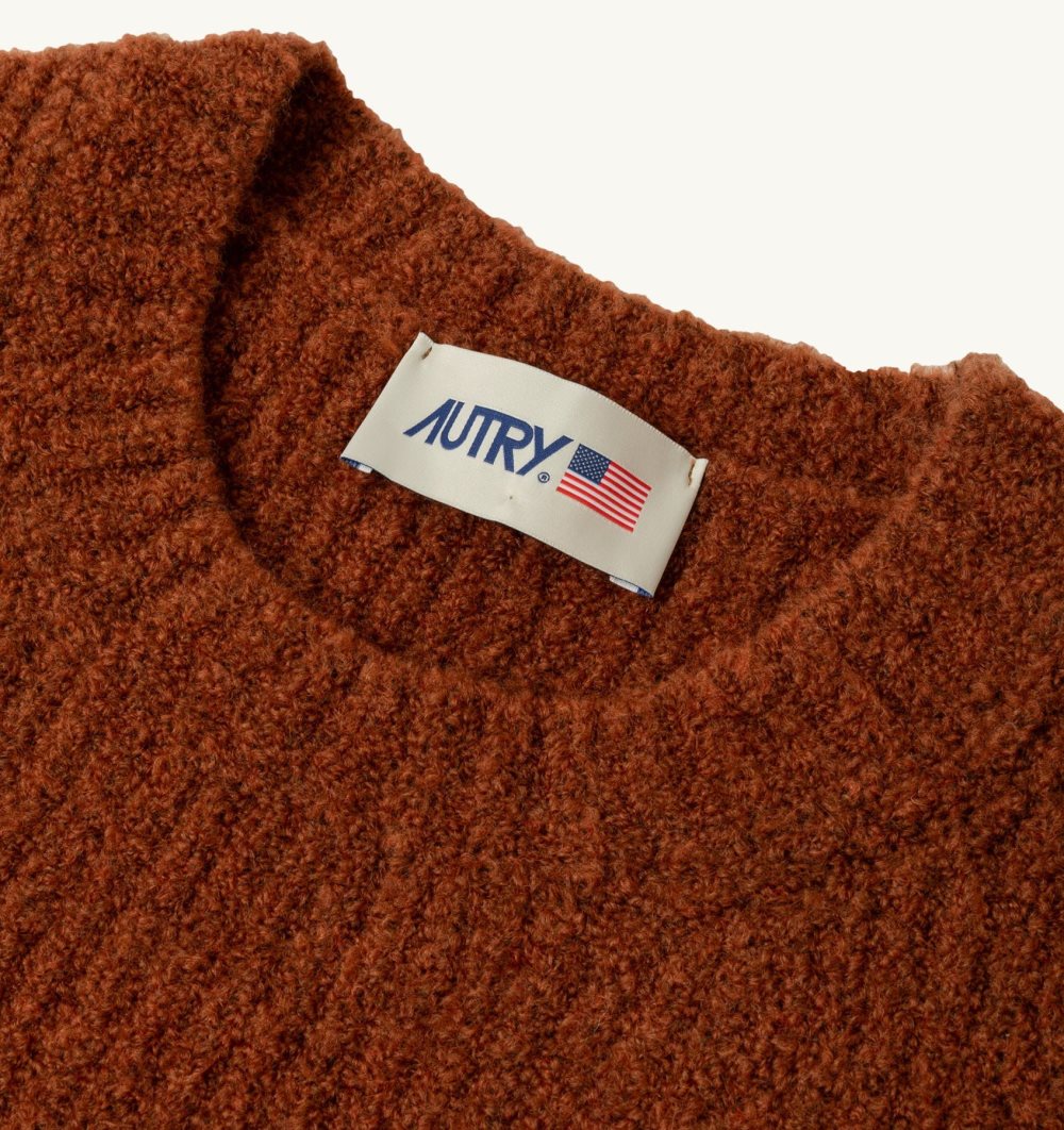 Autry Sweater Fisherman Knit Top Uomo Rosse | 58610-WTXR