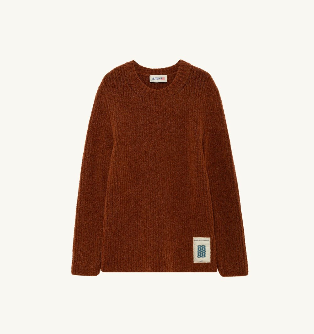 Autry Sweater Fisherman Knit Top Uomo Rosse | 58610-WTXR