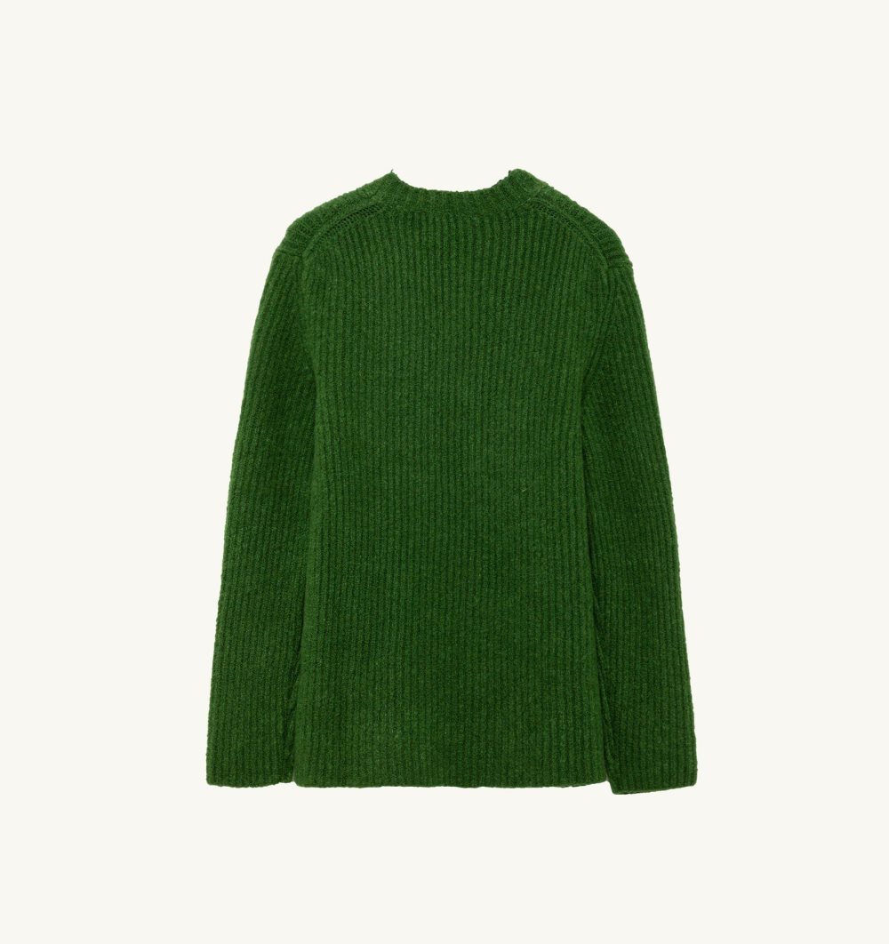 Autry Sweater Fisherman Knit Top Uomo Verdi | 15908-CHAS