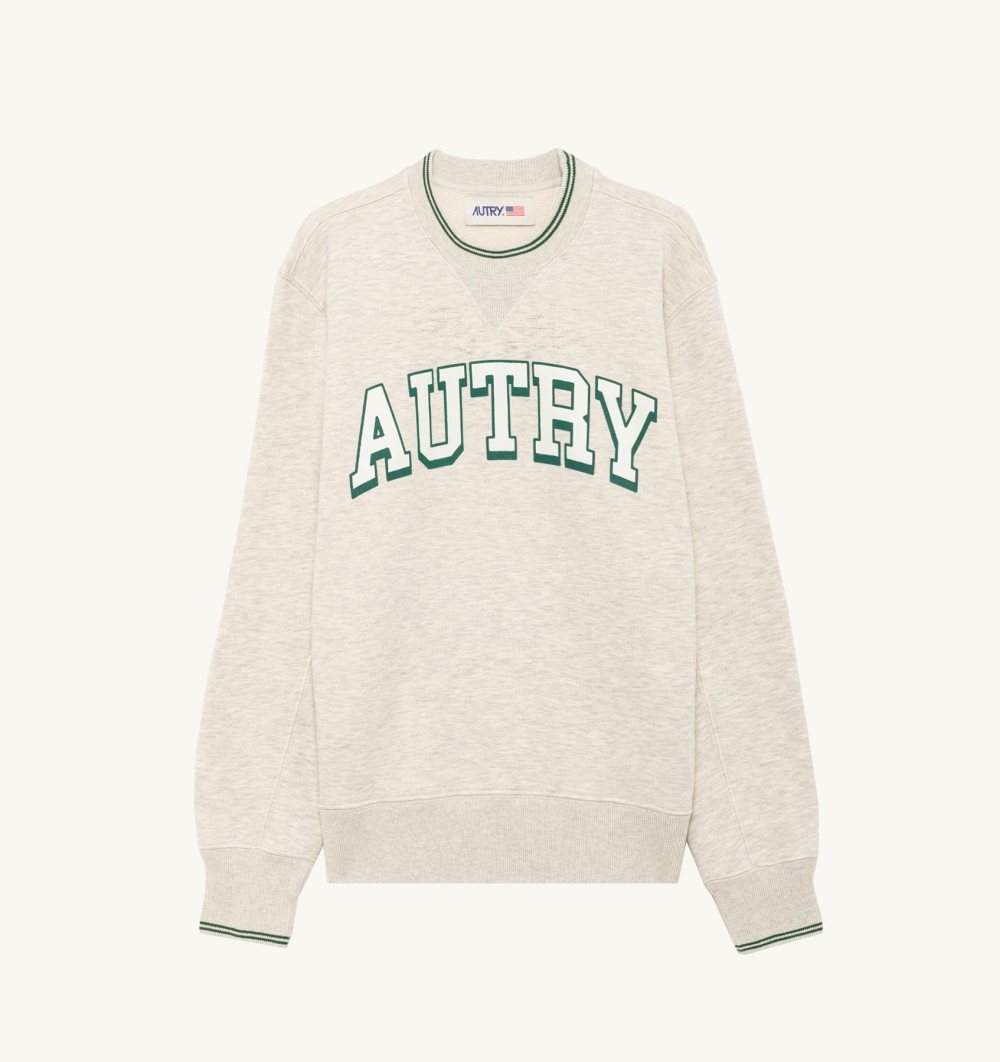 Autry Sweatshirt Heavy Jersey Top Uomo Grigie | 63091-XTBI