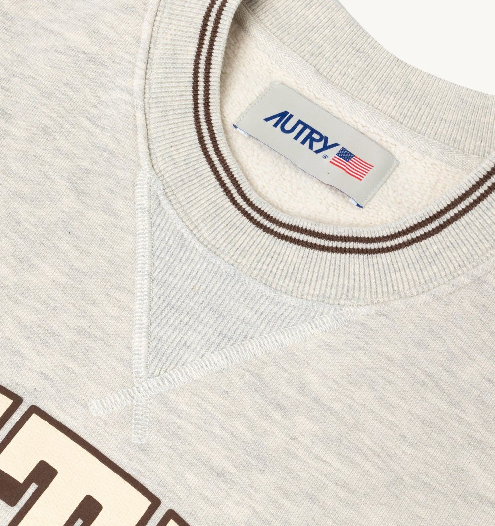 Autry Sweatshirt Heavy Jersey Top Uomo Grigie | 27189-LSUV