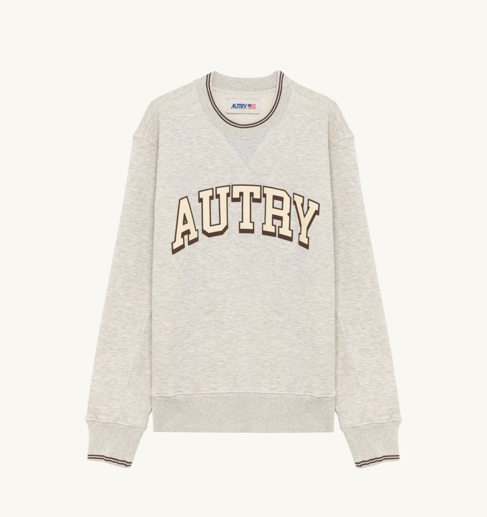 Autry Sweatshirt Heavy Jersey Top Uomo Grigie | 27189-LSUV