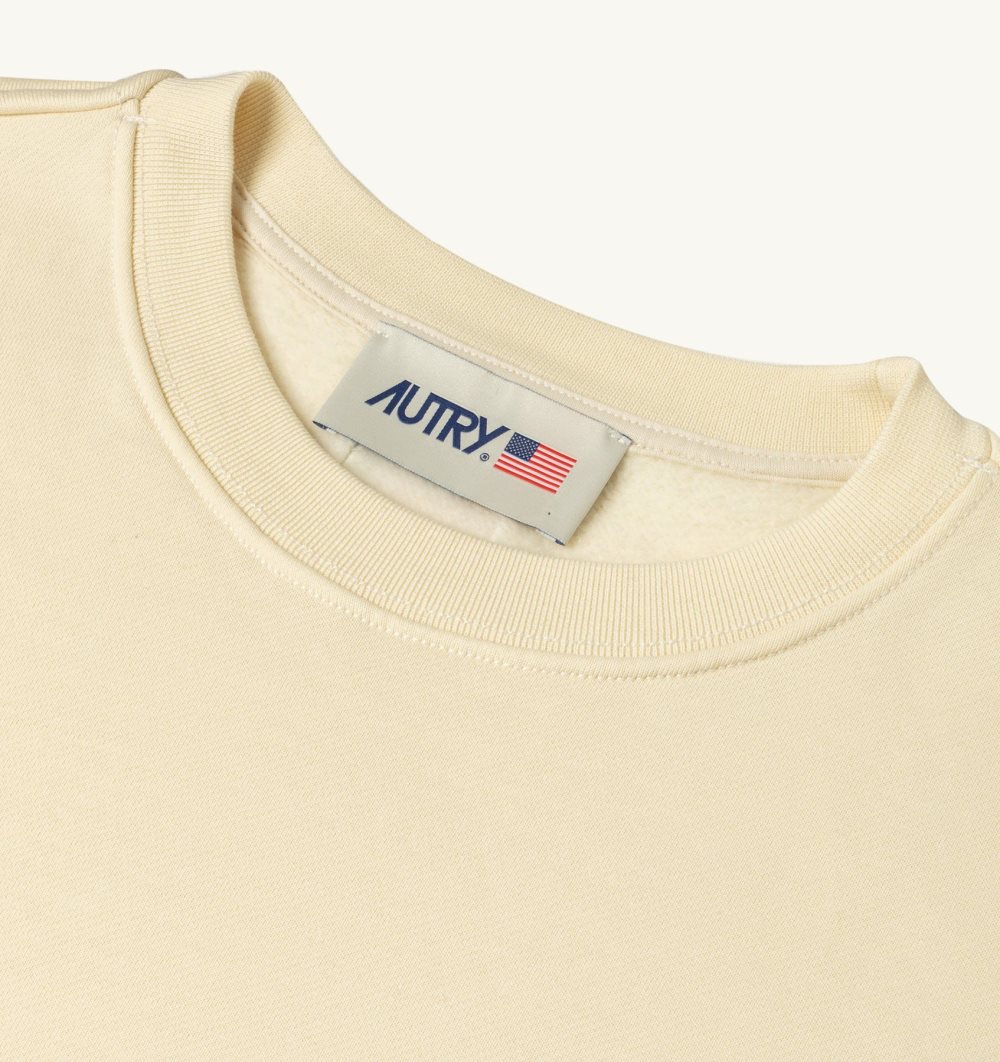 Autry Sweatshirt Jersey Label Top Uomo Bianche | 40836-ZLSB