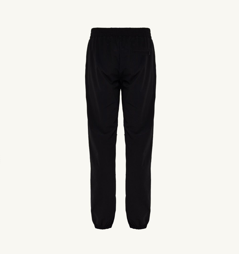 Autry Tennis Pants Contrast Piping Pantaloni Uomo Nere | 93760-BWNL