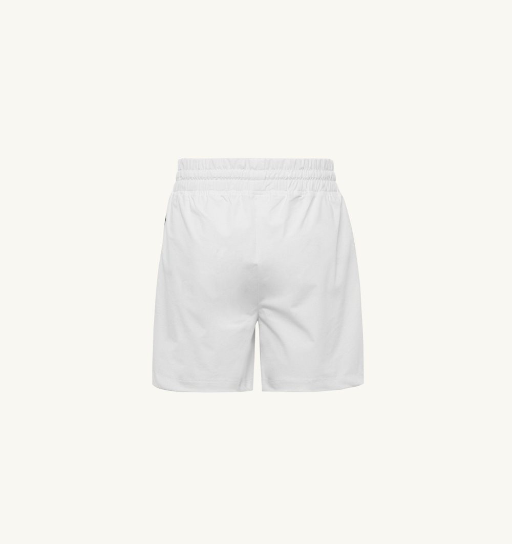 Autry Tennis Shorts Contrast Piping Pantaloni Uomo Bianche | 86149-MBTX