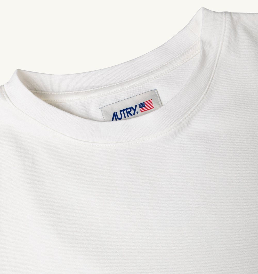 Autry T-shirt Cotton Jersey Top Uomo Bianche | 48270-QKTP