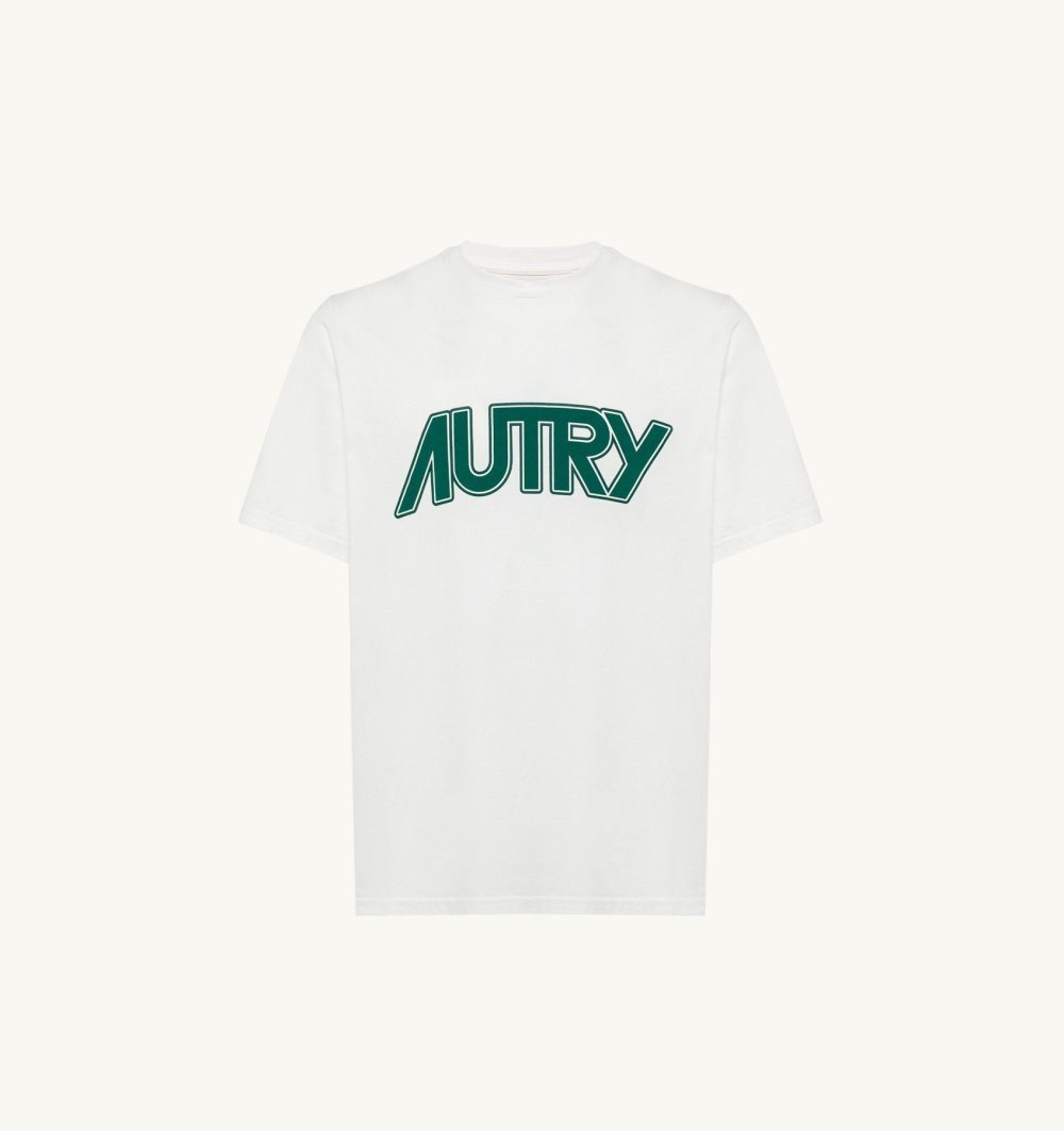 Autry T-shirt Cotton Jersey Top Uomo Bianche | 94138-GKXY