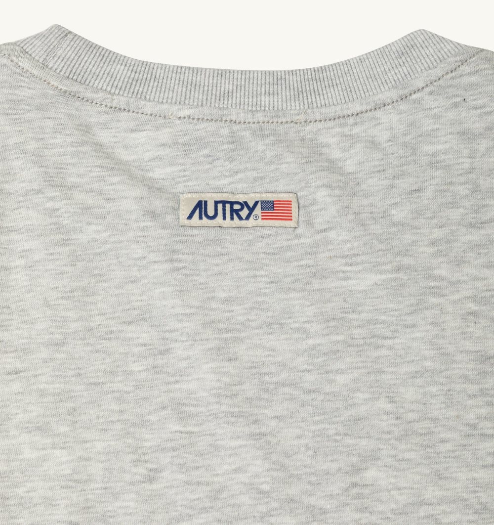 Autry T-shirt Cotton Label Top Donna Grigie | 34581-QURE