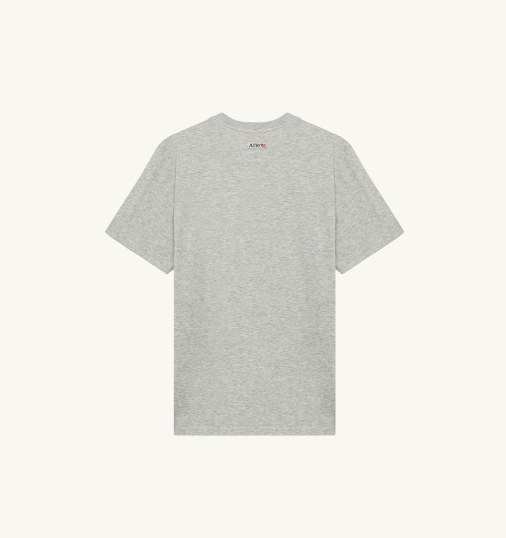 Autry T-shirt Cotton Label Top Uomo Grigie | 32148-CZEV